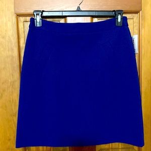 Royal blue knit A line skirt